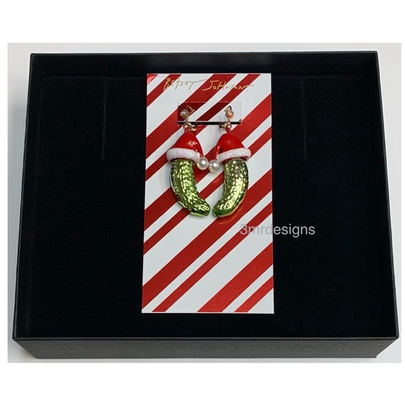 NWT Betsey Johnson 💋CHRISTMAS CANDY Gold Tone Earrings/ Bracelet & Necklace - Picture 6 of 15